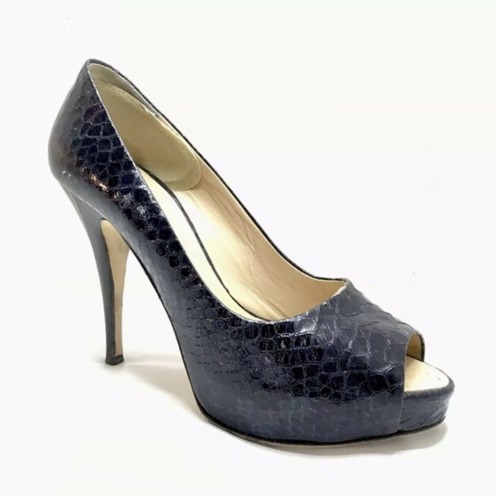 Giuseppe Zanotti Black Embossed Platform Pumps